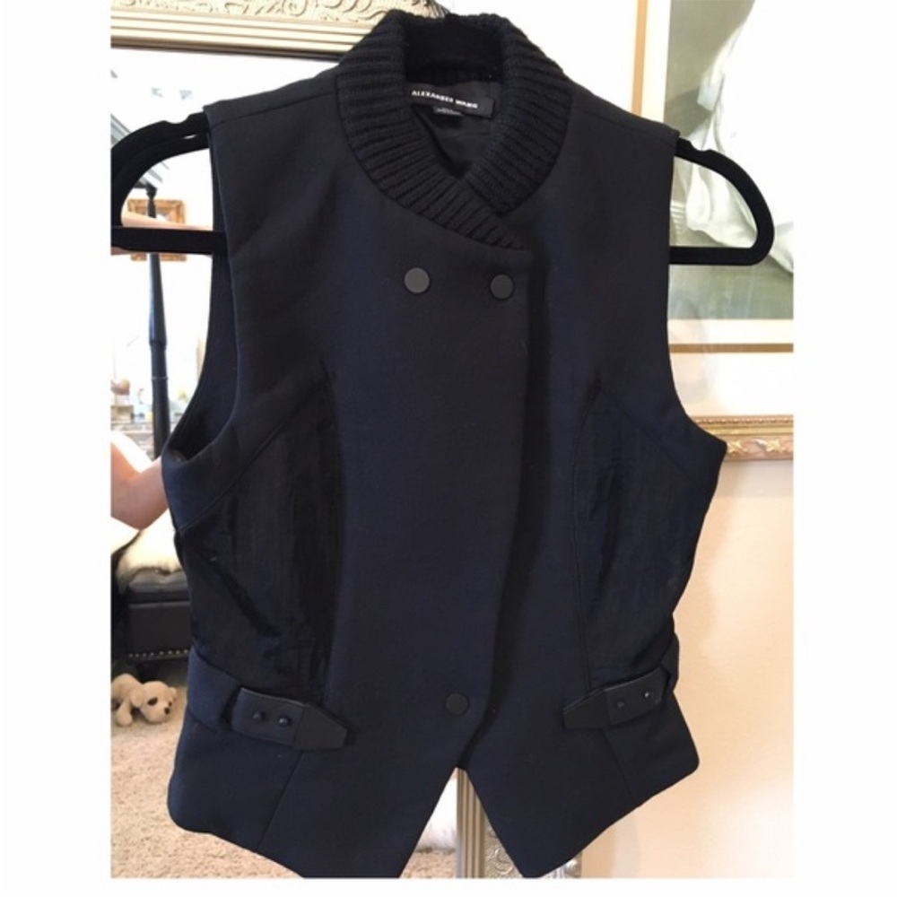 Alexander Wang Black Double-Breasted Vest